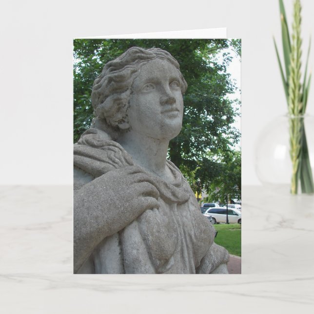 Cartão Estátua no Parque (Frente)