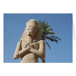 Cartão estátua rainha de karnak