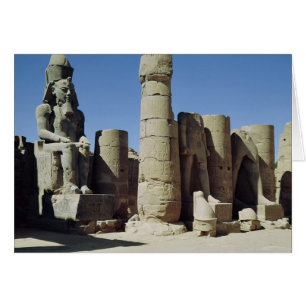 Cartão Estátua sentada de Ramsés II