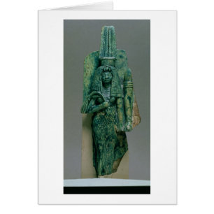 Cartão Estatueta da rainha Tiye, esposa de Amenophis III,