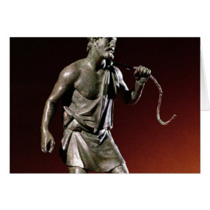 Cartão Estatueta de Lararium de um portador de água