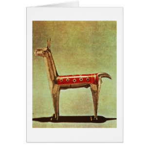 Cartão Estatueta de prata do lama, de Peru, depois de