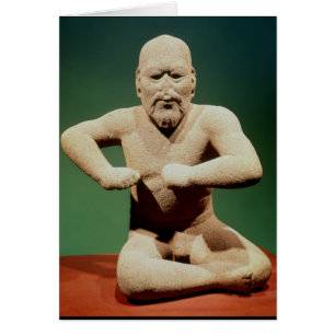 Cartão Estatueta de um lutador