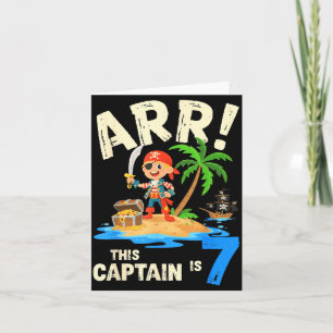 Cartão Este capitão é 7 arr pirata 7º aniversário bday