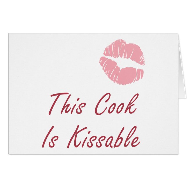 Cartão Este Cook é Kissable (Frente Horizontal)