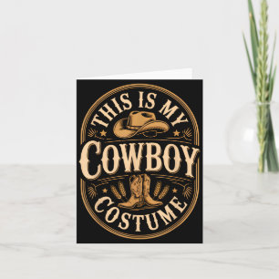Cartão Este É Crachá Vintage de Fantasia de Cowboy Botas 