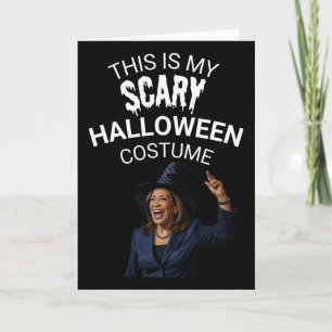 Cartão Este É Meu Custo de Halloween Assustador Kamala Ha