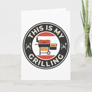 Cartão Este É Meu Design de Humor de Churrasco de Grelhar