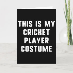 Cartão Este É Meu Fantasia de Jogador de Críquete Hallowe