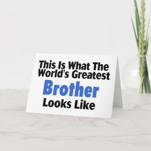 Cartão Este é o aspecto do maior irmão do mundo