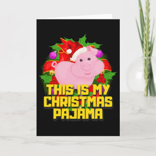 Cartão Este É O Meu Amor De Porco De Natal Pig Cute Xmas