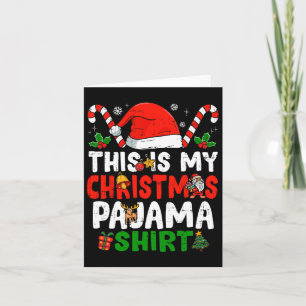 Cartão Este É O Meu Natal De Natal De Pajama