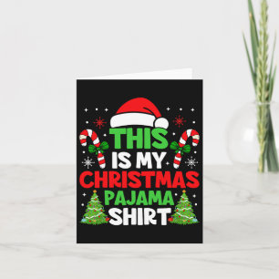 Cartão Este É O Meu Natal Pajama Engraçado Homens Do Xmas