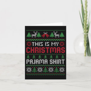 Cartão Este É O Meu Natal Pajama Lights Family Matando