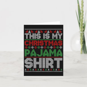Cartão Este É O Meu Pajama De Natal A Apresentar Homens X