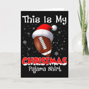 Cartão Este é o meu presente de pijama de Natal para fute
