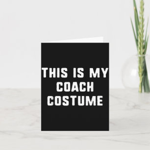 Cartão Este é o meu traje de treinador Halloween engraçad
