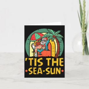 Cartão Este É O Natal Do Sol Do Mar Em Julho, Papais noei