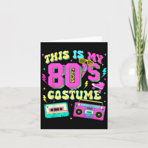 Cartão Este É Um Fato Dos Anos 80 Festa De 1980 Roupas De
