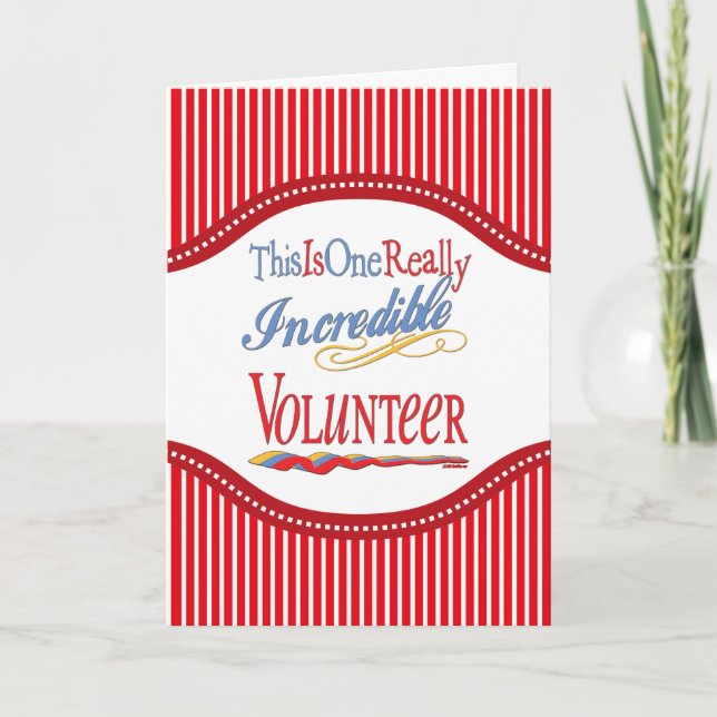 Cartão Este É Um Presente De Voluntário Incrível (Frente)