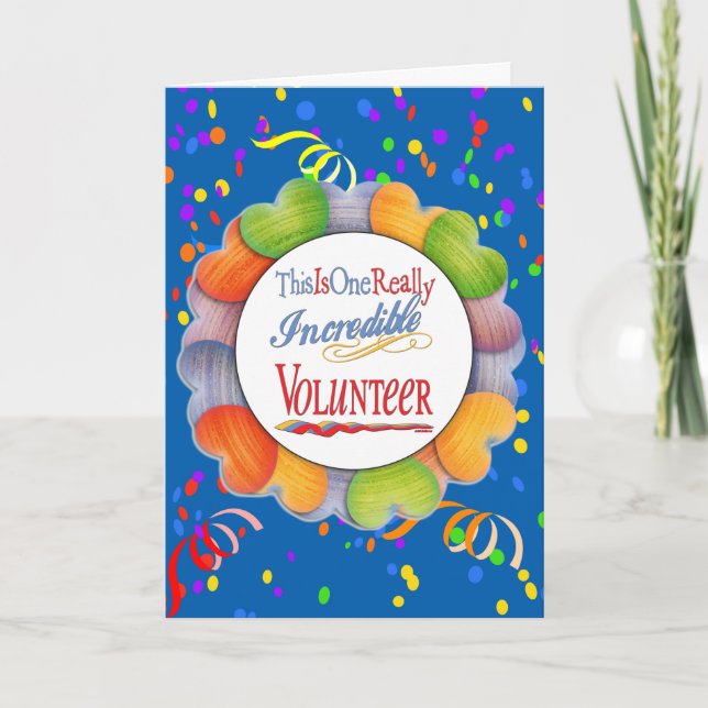Cartão Este É Um Presente De Voluntário Incrível (Frente)