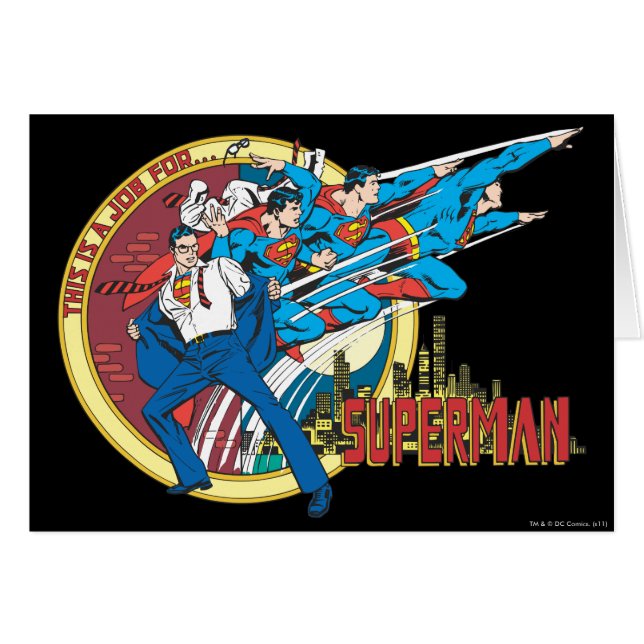 Cartão Este é um trabalho para... Superman (Frente Horizontal)