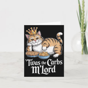 Cartão Este Era O Gato Mlorde Engraçado Com Coroa Para Ga