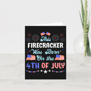 Cartão Este Firecracker Foi Independente Do Nascer 4 De J