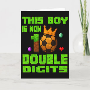 Cartão Este Menino Agora 10 Dígitos Duplos Futebol 10 Ano