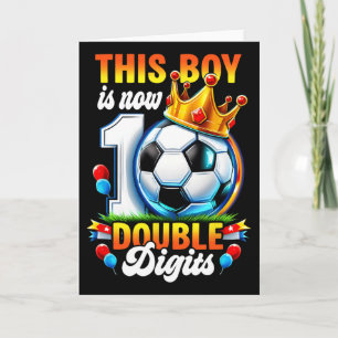Cartão Este Menino Agora 10 Dígitos Duplos Futebol 10 Ano
