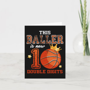 Cartão Este Menino Agora Tem 10 Dígitos Duplos Basquete 1
