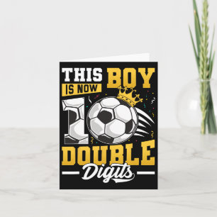 Cartão Este Menino de Dois Dígitos Futebol Menino de 10 A