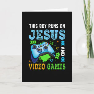 Cartão Este Menino Funciona Com Jesus E Jogos De Vídeo Cr