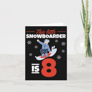 Cartão Este Pequeno Snowboarder É 8 I 8 I 8 Aniversário S