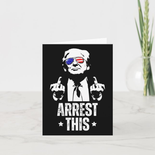 Cartão Este Trump Fingers Pro Trump (Frente)