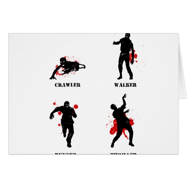 Cartão esteira rolante do caminhante do zombi (Frente Horizontal)