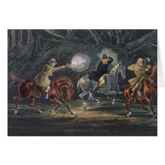 Cartão Esteja e entregue, aquatinted por E. Duncan (Frente Horizontal)