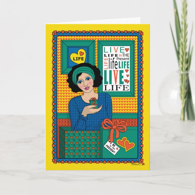 Cartão Esteja no Presente_B_Saudações (Frente)