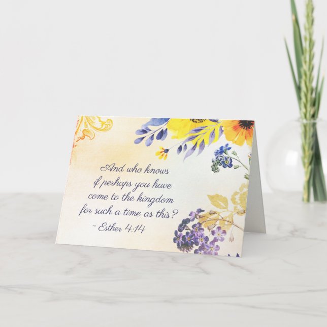 Cartão Ester 4:14 Venha ao Reino para esse período (Frente)