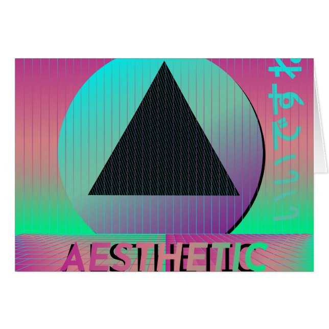 Cartão estética vaporwave (Frente Horizontal)