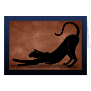 Cartão Esticamento de Gato - Azul