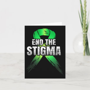 Cartão Estigma - Fita Verde sobre Sensibilização Mental