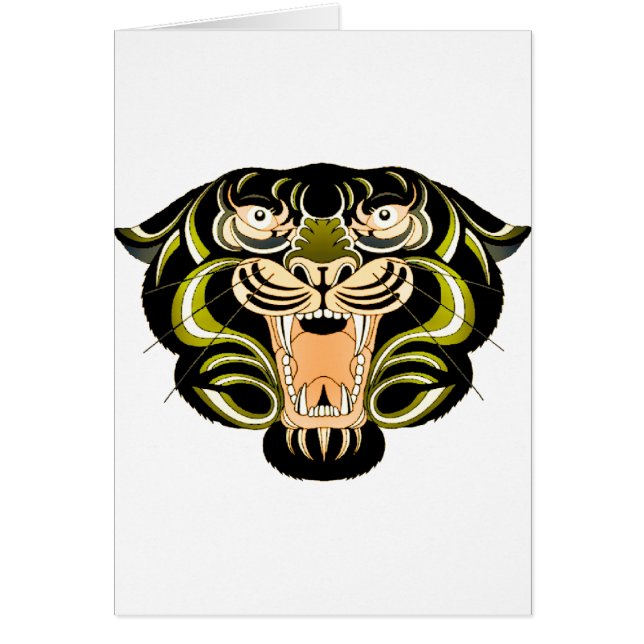 Cartão Estilo 1 do tigre (Frente)
