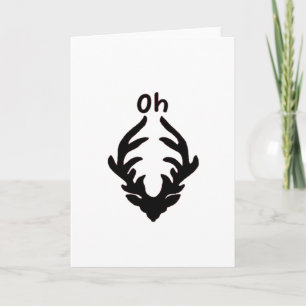 Cartão Estilo Artístico Limpo de Oh Deer