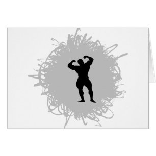 Cartão Estilo Bodybuilding do Scribble