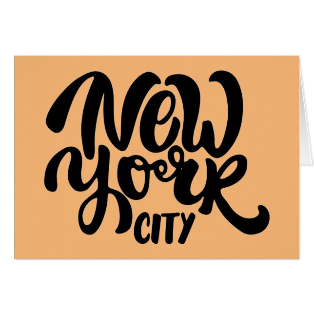 Cartão Estilo da Nova Iorque (Frente Horizontal)