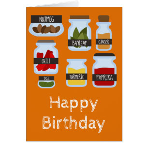 Cartão Estilo de cozinhar de potes coloridos