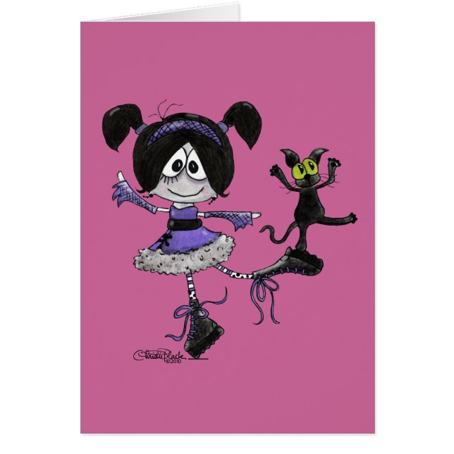 Cartão Estilo de Gótico Ballerina (Frente)