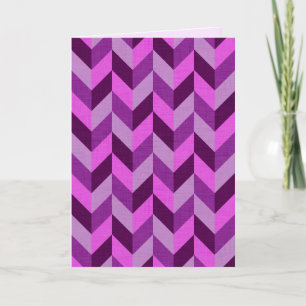 Cartão Estilo de Herringbone em roxo