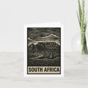 Cartão Estilo de Linocução da África do Sul